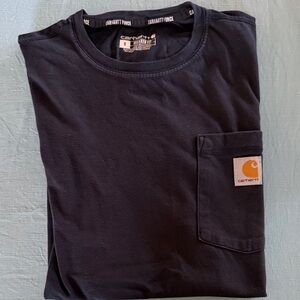 Carhartt Navy Pocket T-Shirt with Logo Patch
